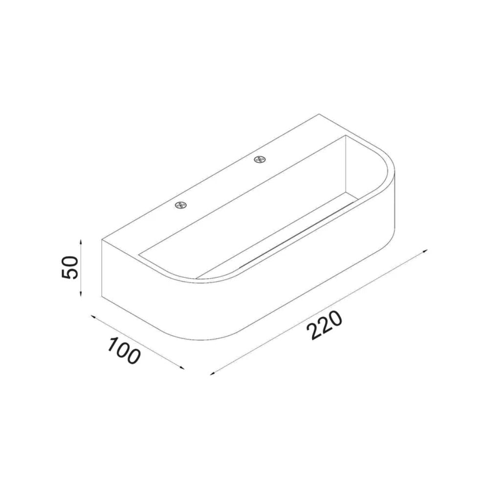 CLA DHAKA - 12W LED Rectangular Up/Down Wall Light-CLA Lighting-Ozlighting.com.au