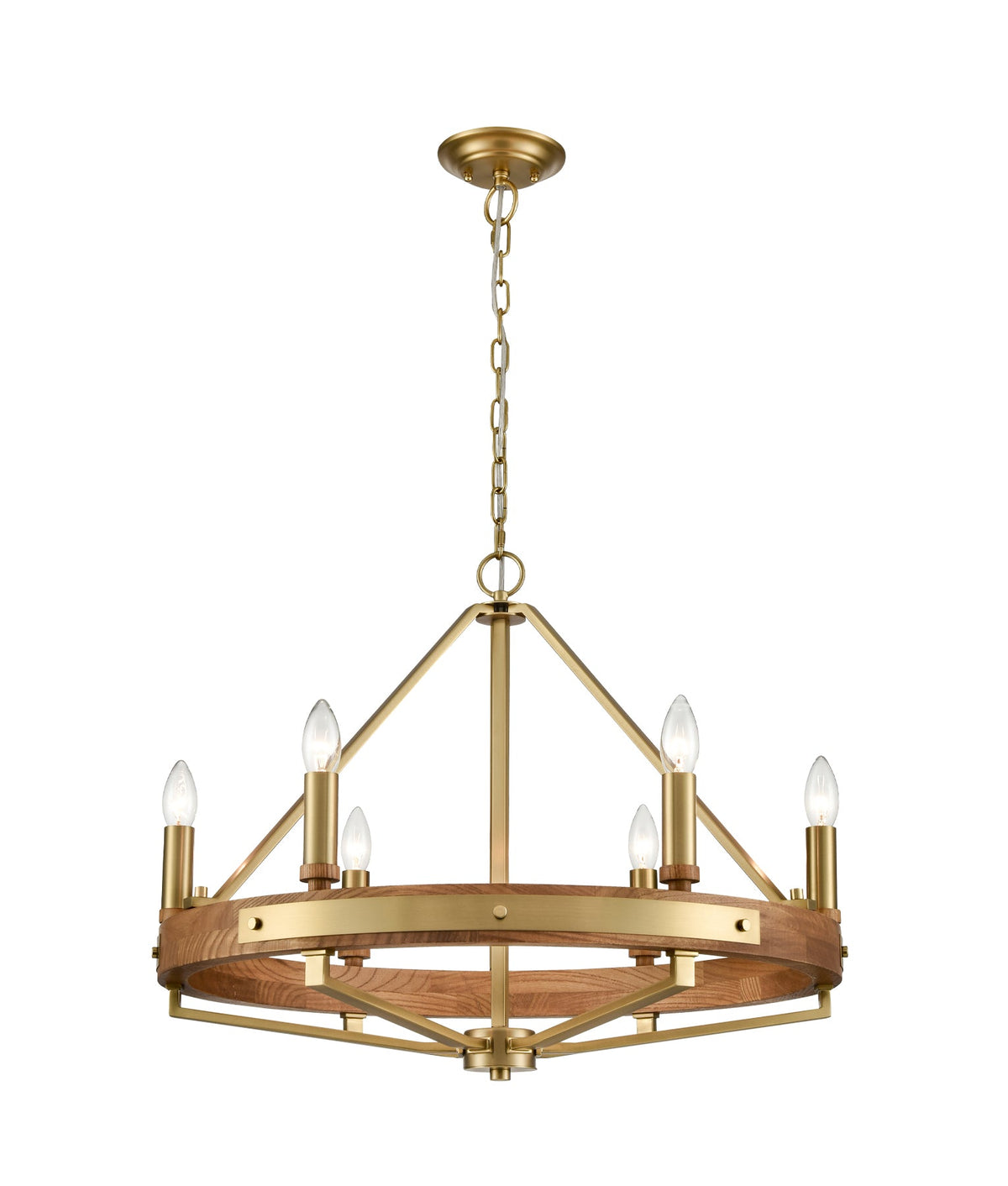 CLA FUNALE Pendant - 6-Light, Wood-CLA Lighting-Ozlighting.com.au