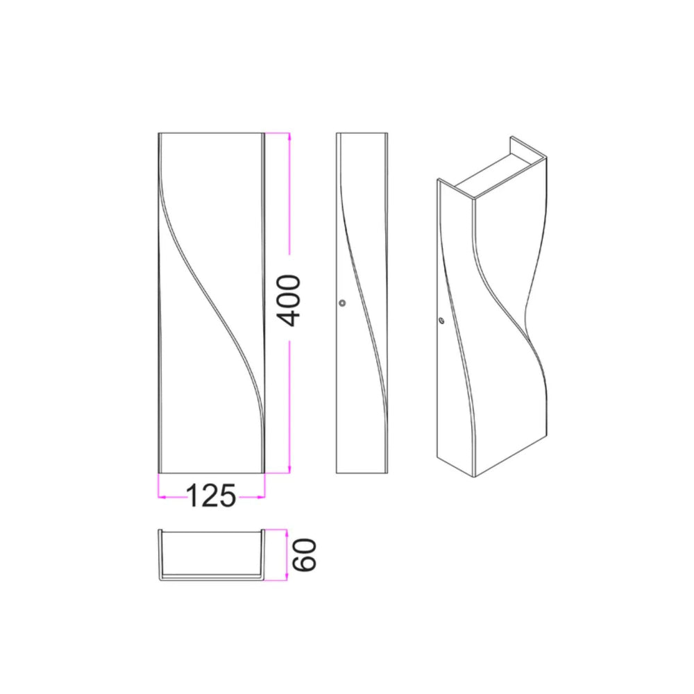 CLA GIROTRI - 20W Large Surface Mounted Up/Down Twist Wall Light-CLA Lighting-Ozlighting.com.au