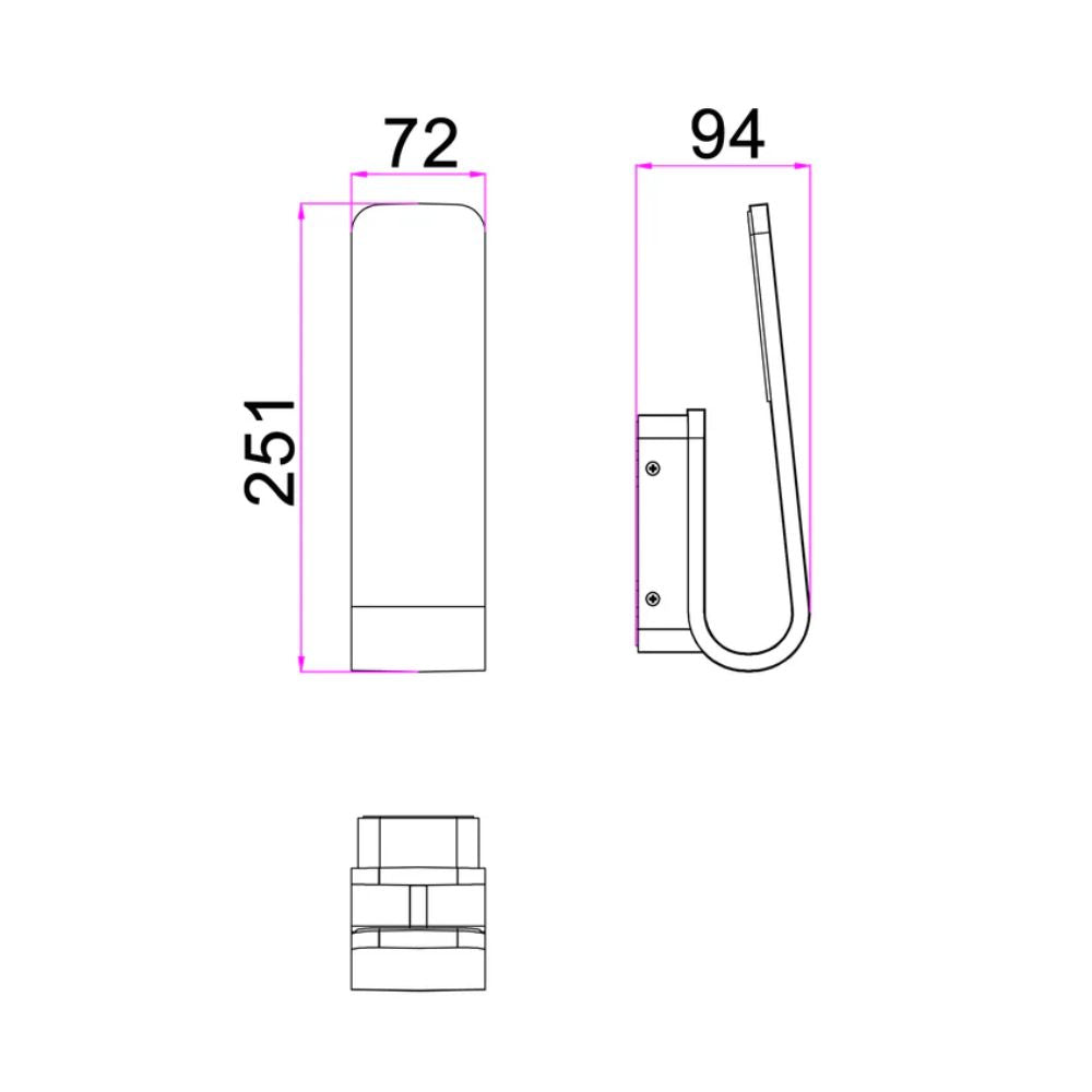 CLA HAK - 7W LED Hook Wall Light-CLA Lighting-Ozlighting.com.au