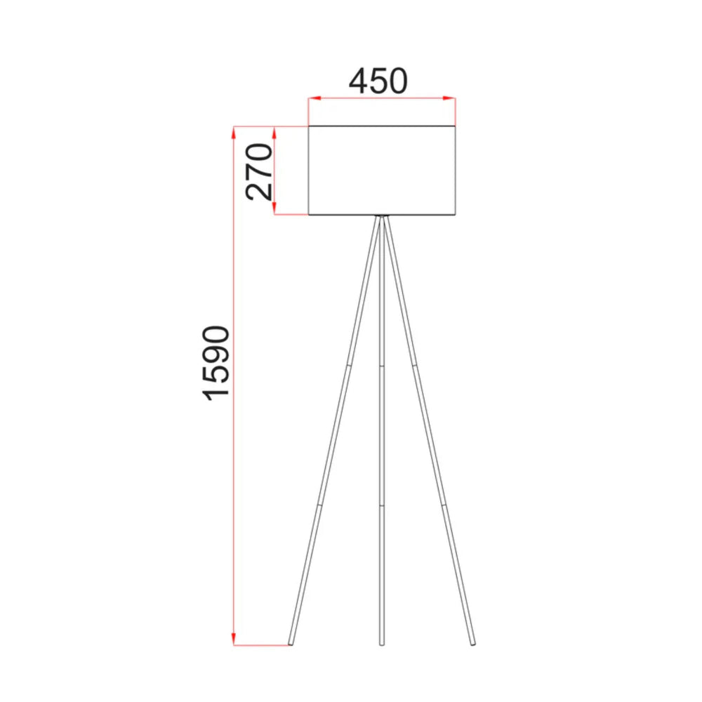 CLA JAMBES - 60W Tripod Floor Lamp-CLA Lighting-Ozlighting.com.au