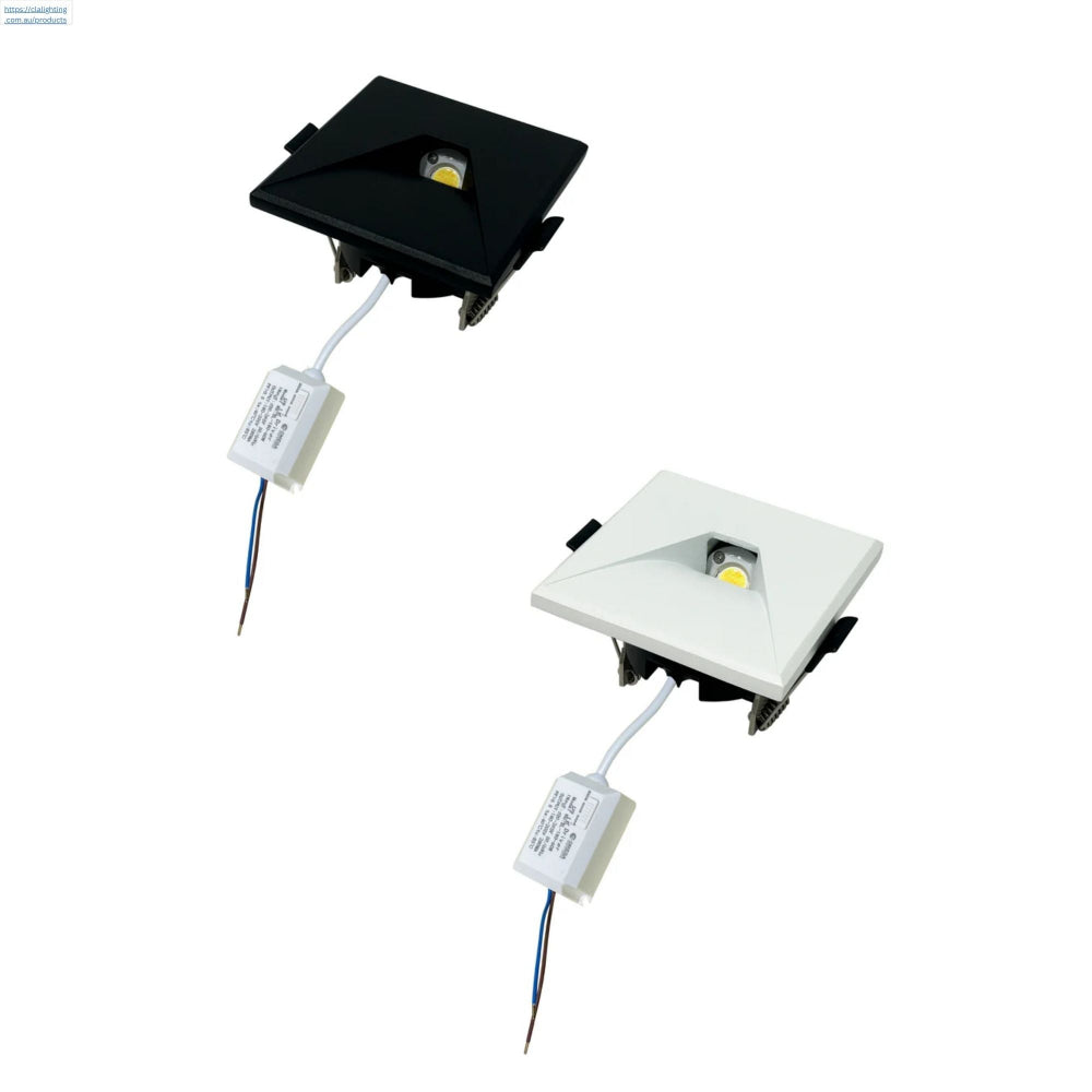 CLA LED Step Light - Tri-Colour, Recessed, Square-CLA Lighting-Ozlighting.com.au