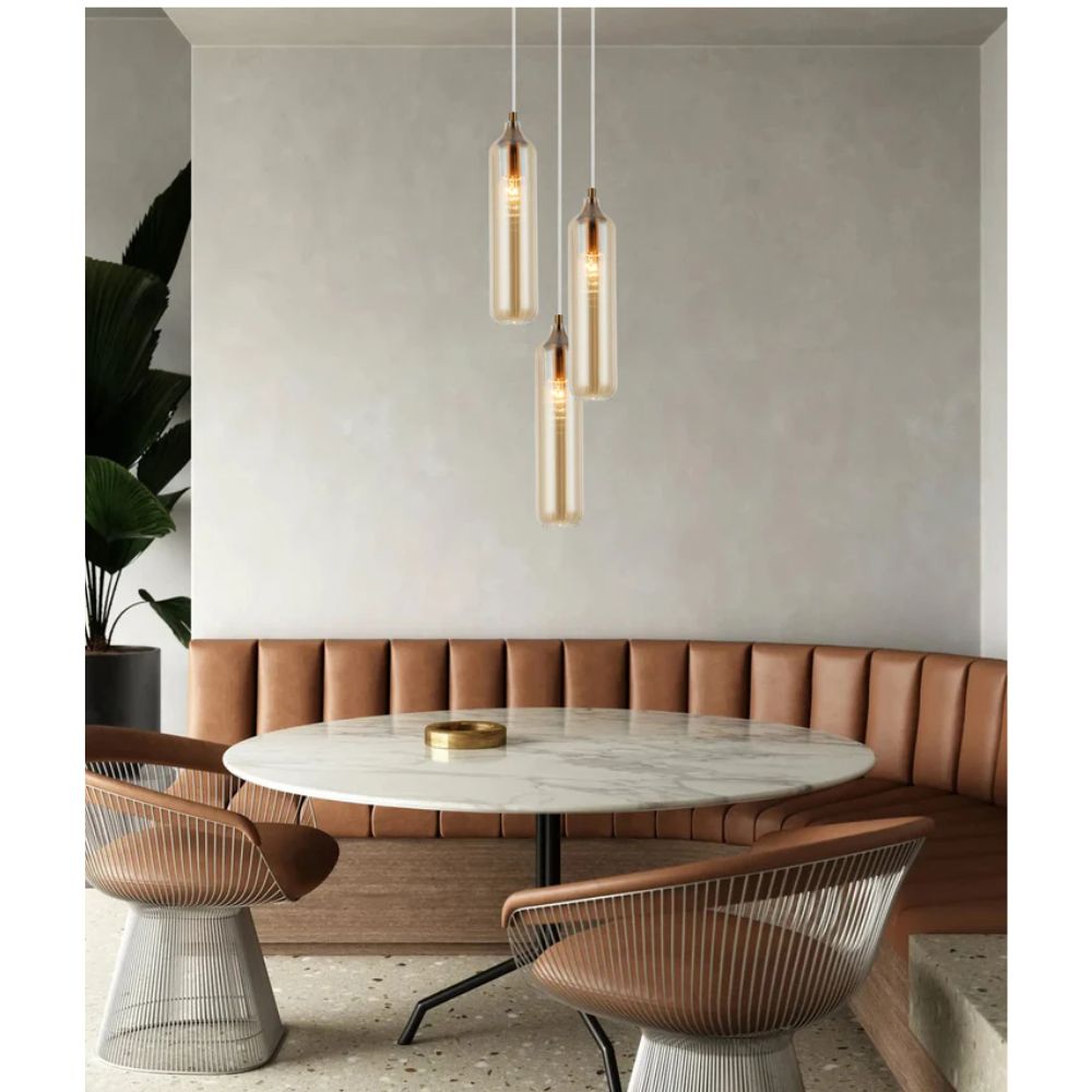 CLA MANGA - 1 Light Glass Cylinder Pendant-CLA Lighting-Ozlighting.com.au