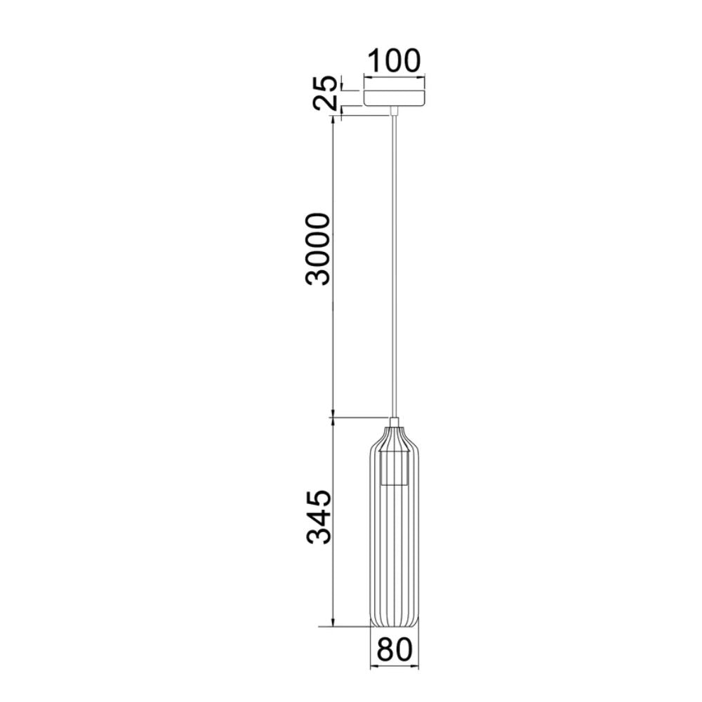 CLA MANGA - 1 Light Glass Cylinder Pendant-CLA Lighting-Ozlighting.com.au
