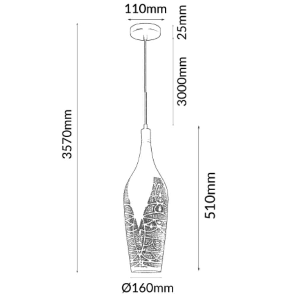 CLA MARRAKESH LED Pendant - 1 Light-CLA Lighting-Ozlighting.com.au