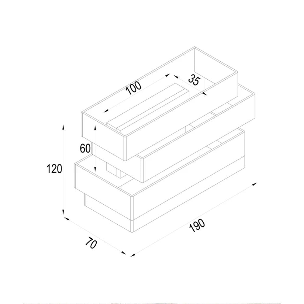 CLA NAGOYA - 5W LED Rectangular Up/Down Wall Light-CLA Lighting-Ozlighting.com.au