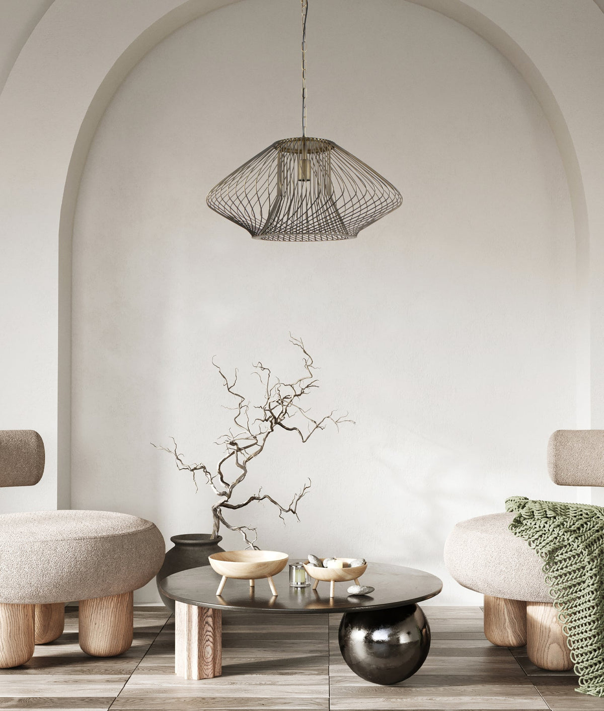 CLA PARRILLA Pendant - Oval, Iron-CLA Lighting-Ozlighting.com.au