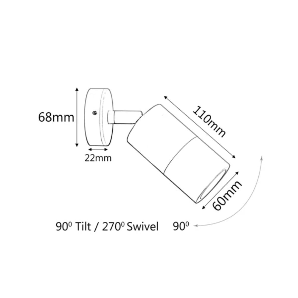 CLA PG1ABR3 Adjustable Outdoor Wall Light - Solid Brass-CLA Lighting-Ozlighting.com.au