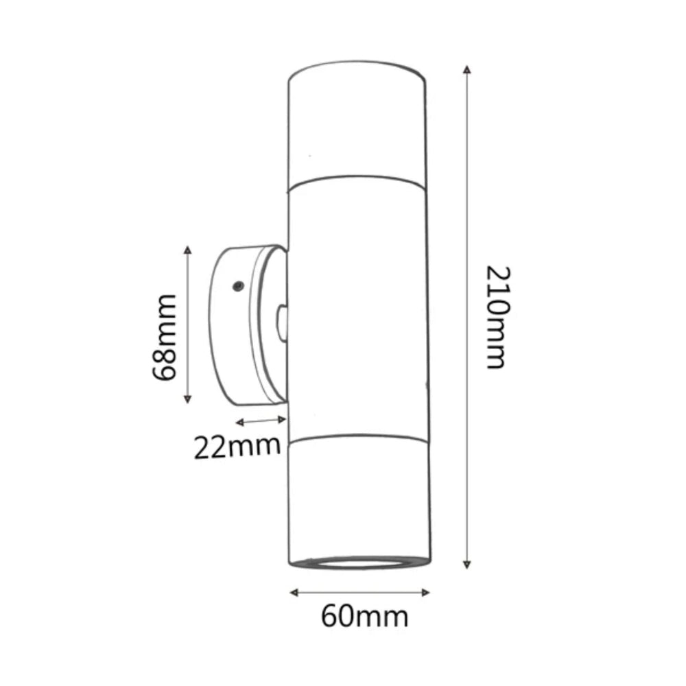 CLA PGUDBR3 Up/Down Outdoor Wall Light - Solid Brass-CLA Lighting-Ozlighting.com.au
