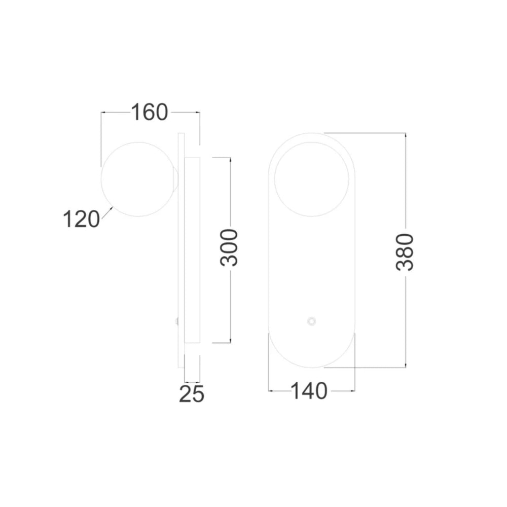 CLA POI - 20W Oblong Opal Diffuser Wall Light-CLA Lighting-Ozlighting.com.au