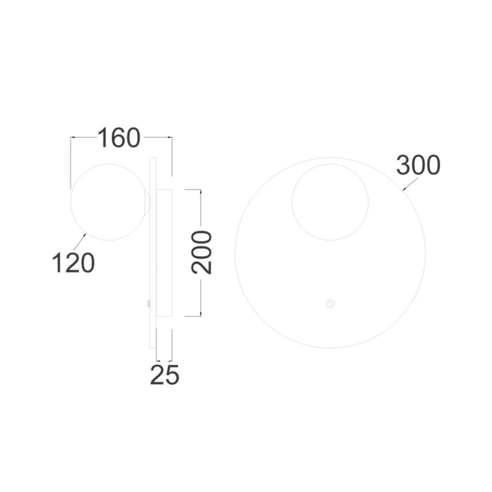 CLA POI - 20W Round Opal Diffuser Wall Light-CLA Lighting-Ozlighting.com.au