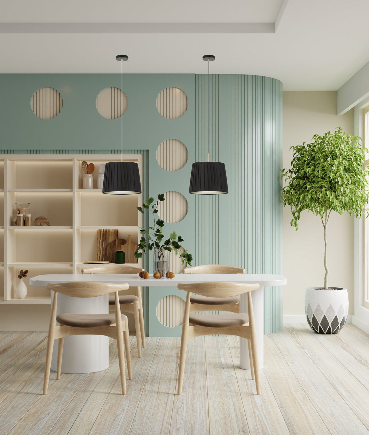 CLA PREGA Pendant - Indoor Slanted Pleated Fabric Shade Lights-CLA Lighting-Ozlighting.com.au