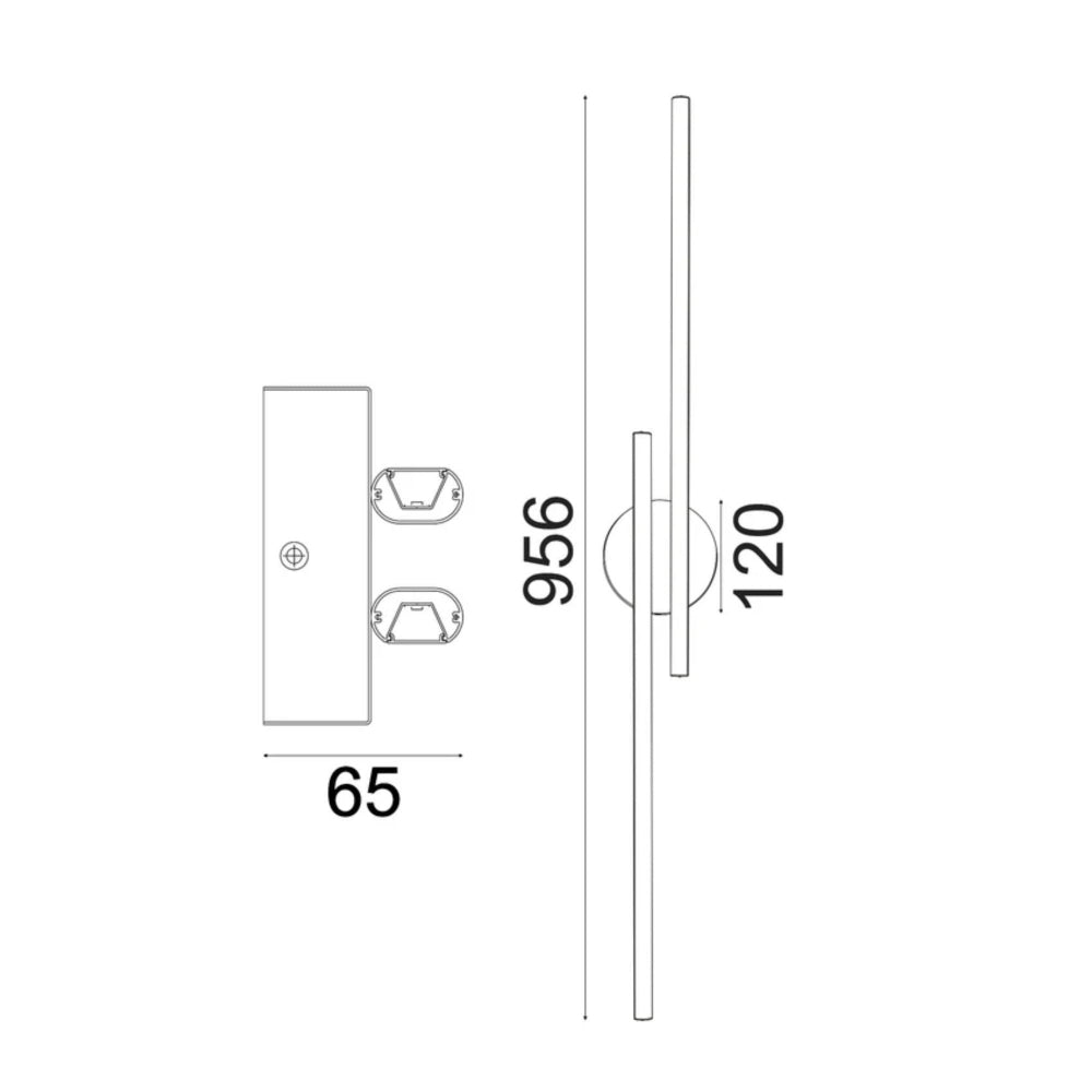 CLA RACHA 21W Linear LED Tri-Colour Wall Light-CLA Lighting-Ozlighting.com.au