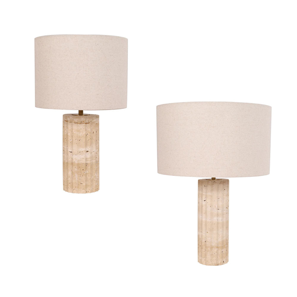 CLA SAGITTA Oblong Table Lamp - Cream Fabric Shade-CLA Lighting-Ozlighting.com.au