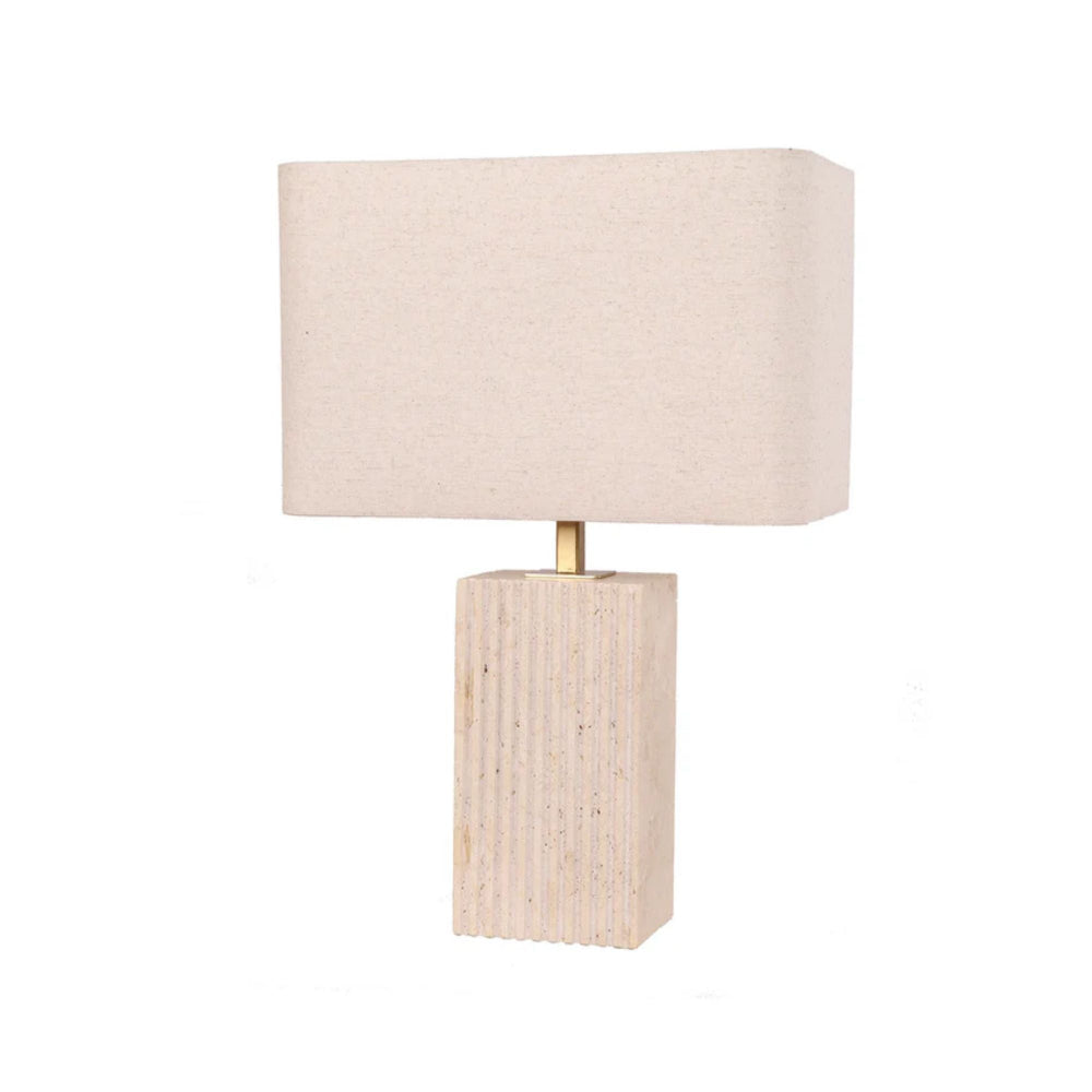 CLA SAGITTA Rectangular Table Lamp - Cream Fabric Shade-CLA Lighting-Ozlighting.com.au