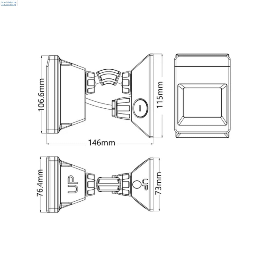 CLA SENS007-008 - Adjustable Infrared Surface Mounted Motion Sensors-CLA Lighting-Ozlighting.com.au