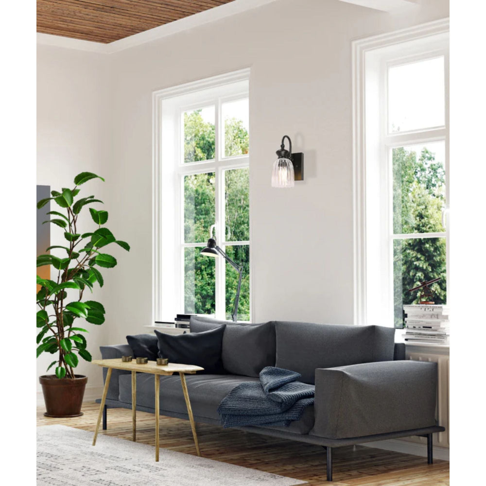 CLA SINO 1-Light Clear Glass Wall Light-CLA Lighting-Ozlighting.com.au