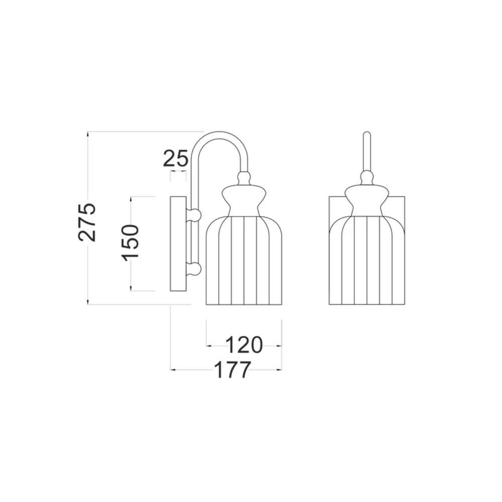 CLA SINO 1-Light Clear Glass Wall Light-CLA Lighting-Ozlighting.com.au