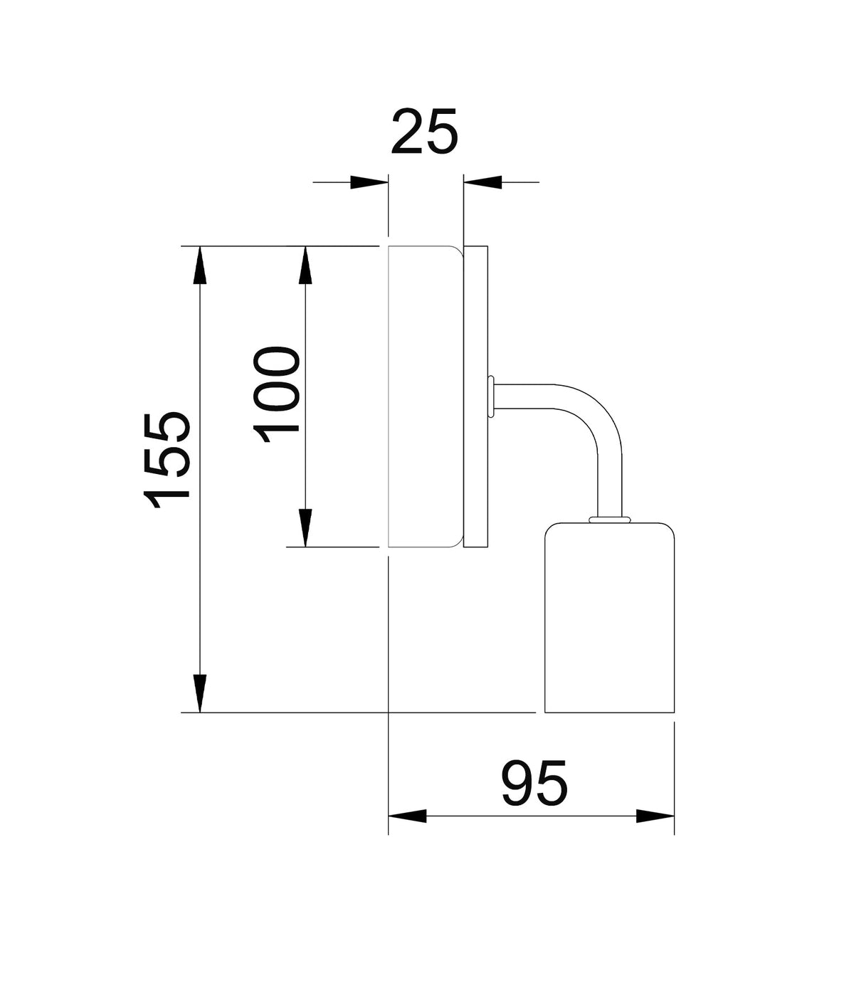 CLA SOLO Wall Light - Iron, Round, Wood-CLA Lighting-Ozlighting.com.au