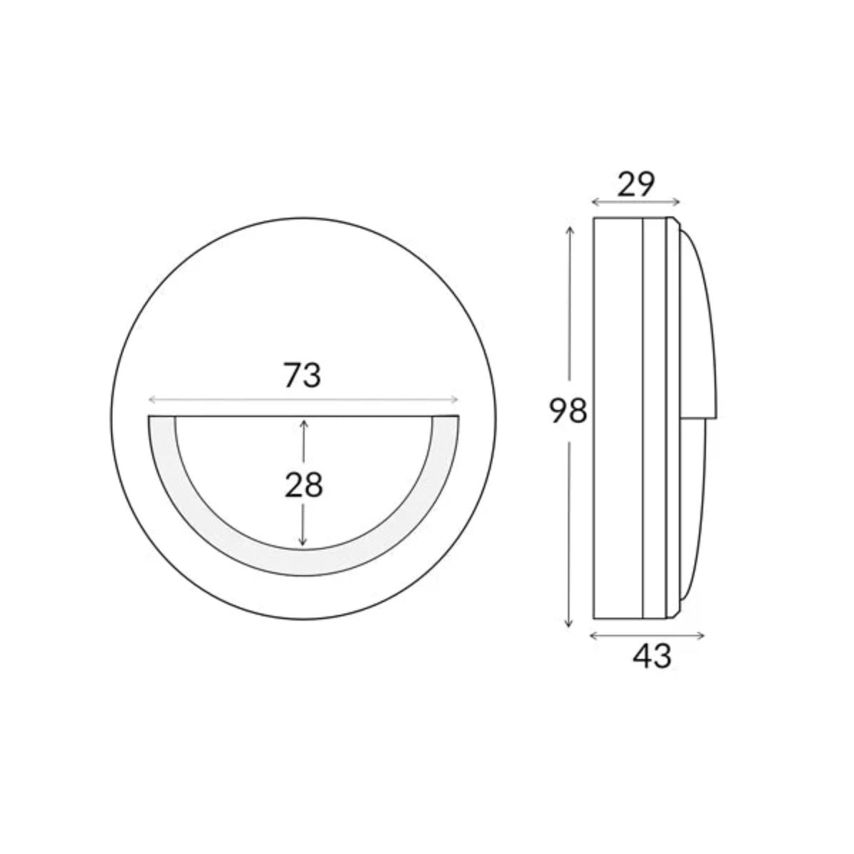 CLA STE 12V LED Eyelid Step/Wall Light-CLA Lighting-Ozlighting.com.au