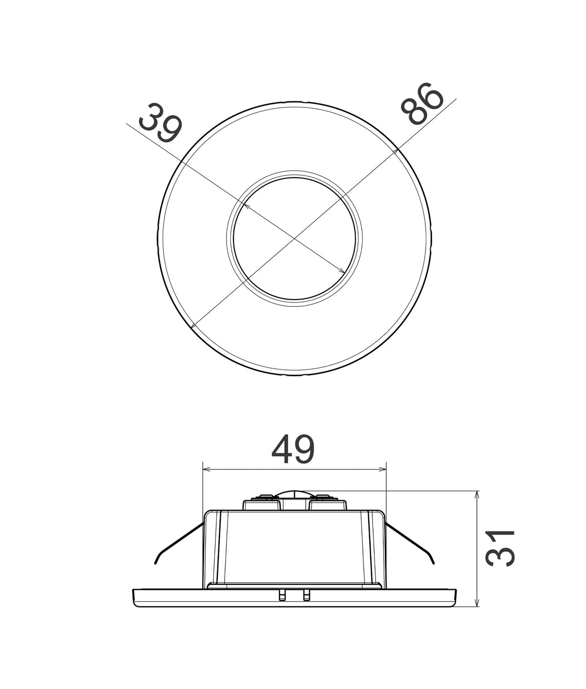 CLA STE LED Step Light - Tri-Colour, IP44, Round, Recessed-CLA Lighting-Ozlighting.com.au