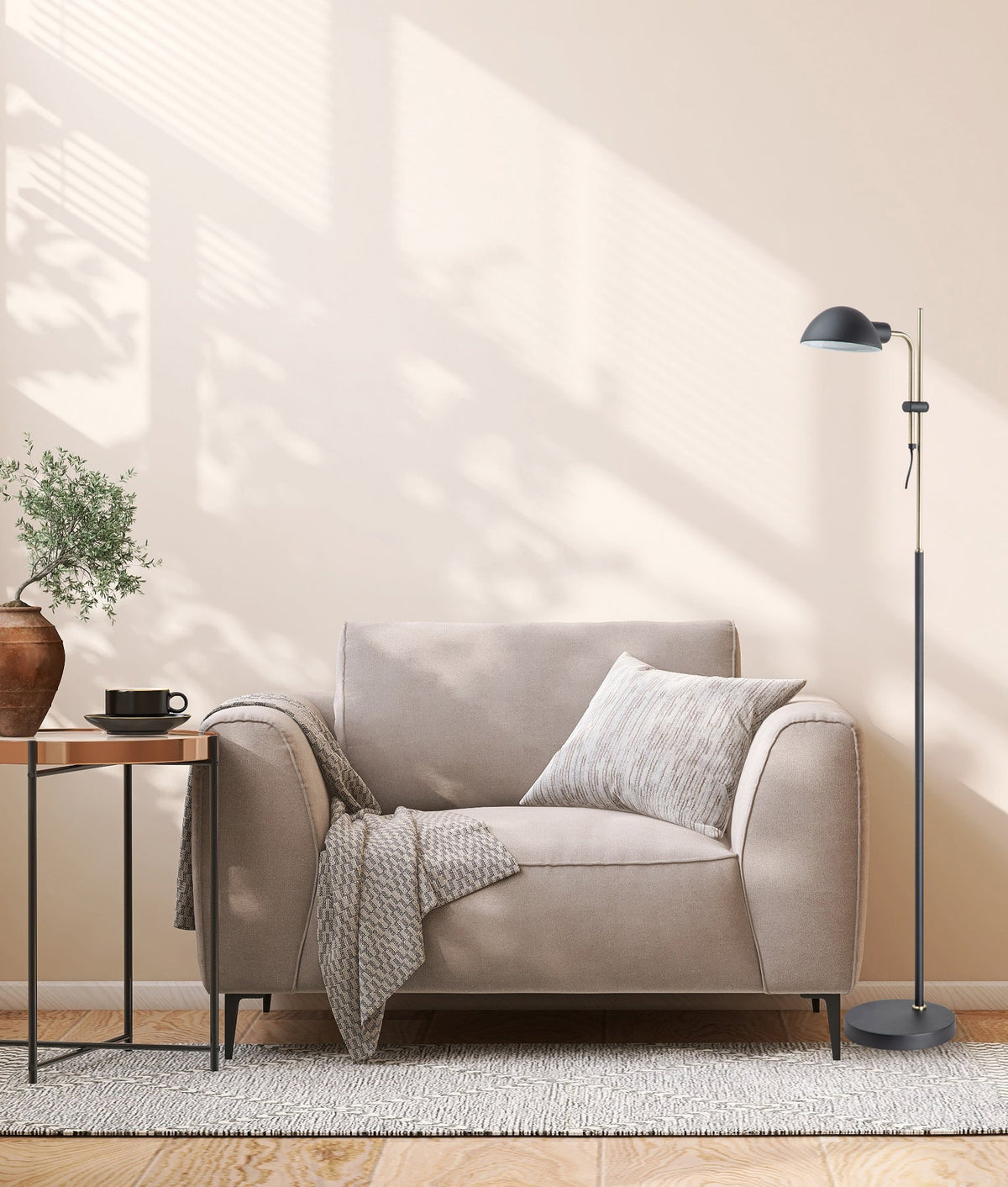 CLA TETTU Floor Lamp - Adjustable, Black-CLA Lighting-Ozlighting.com.au