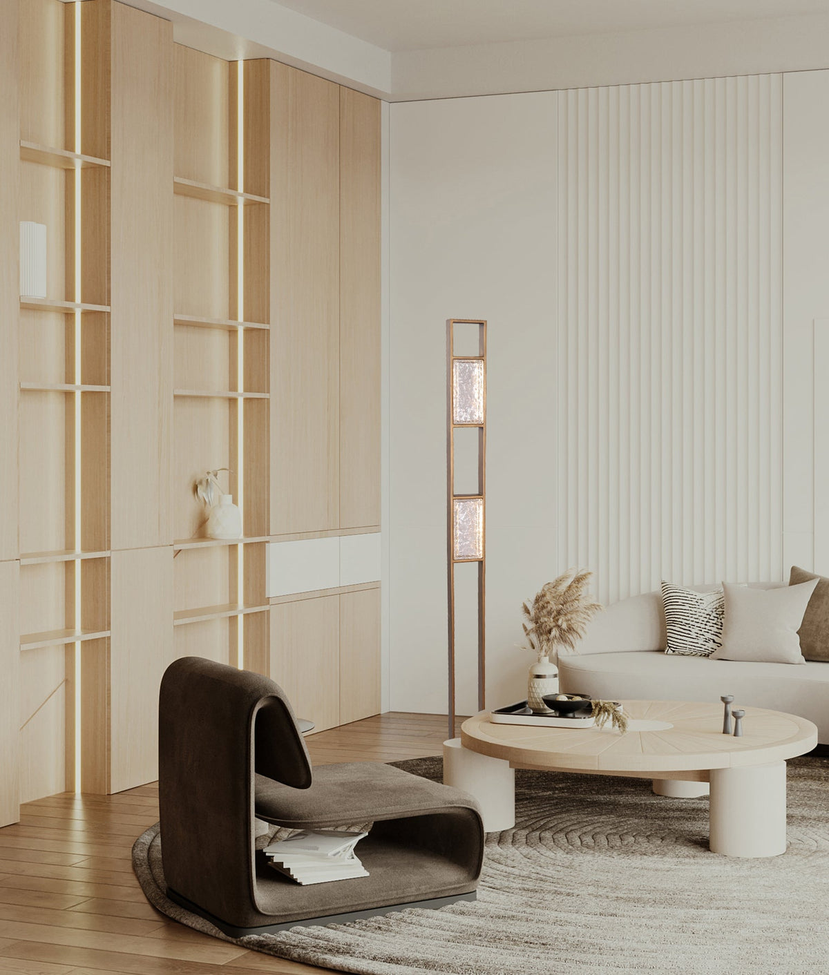 CLA ZEIGEL LED Floor Lamp - Rectangular, Glass-CLA Lighting-Ozlighting.com.au