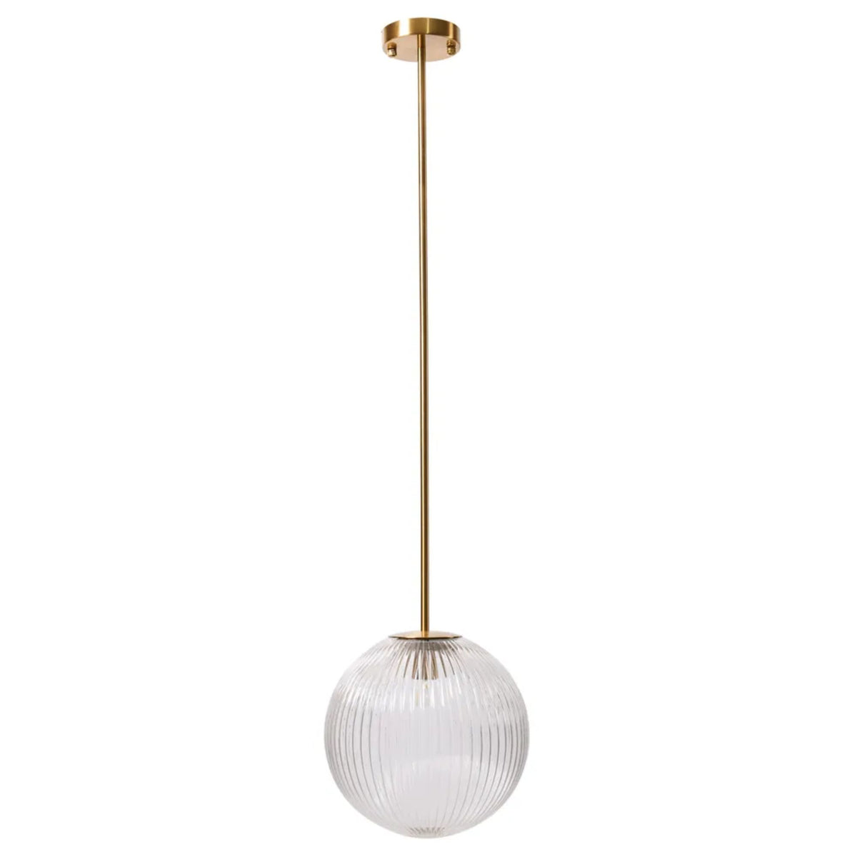 Cafe Lighting BADEN Pendant Light Ribbed Glass Antique Brass-Cafe Lighting-Ozlighting.com.au