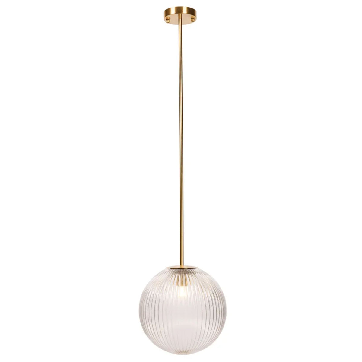 Cafe Lighting BADEN Pendant - Ribbed Glass Antique Brass-Cafe Lighting-Ozlighting.com.au
