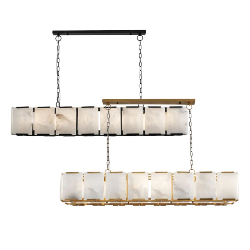 Cafe Lighting FLORENCE - 16 Light Alabaster Linear Pendant-Cafe Lighting-Ozlighting.com.au