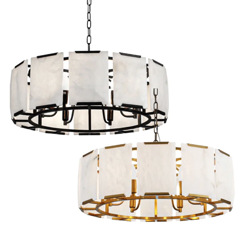 Cafe Lighting FLORENCE - 6 Light Alabaster Round Pendant-Cafe Lighting-Ozlighting.com.au