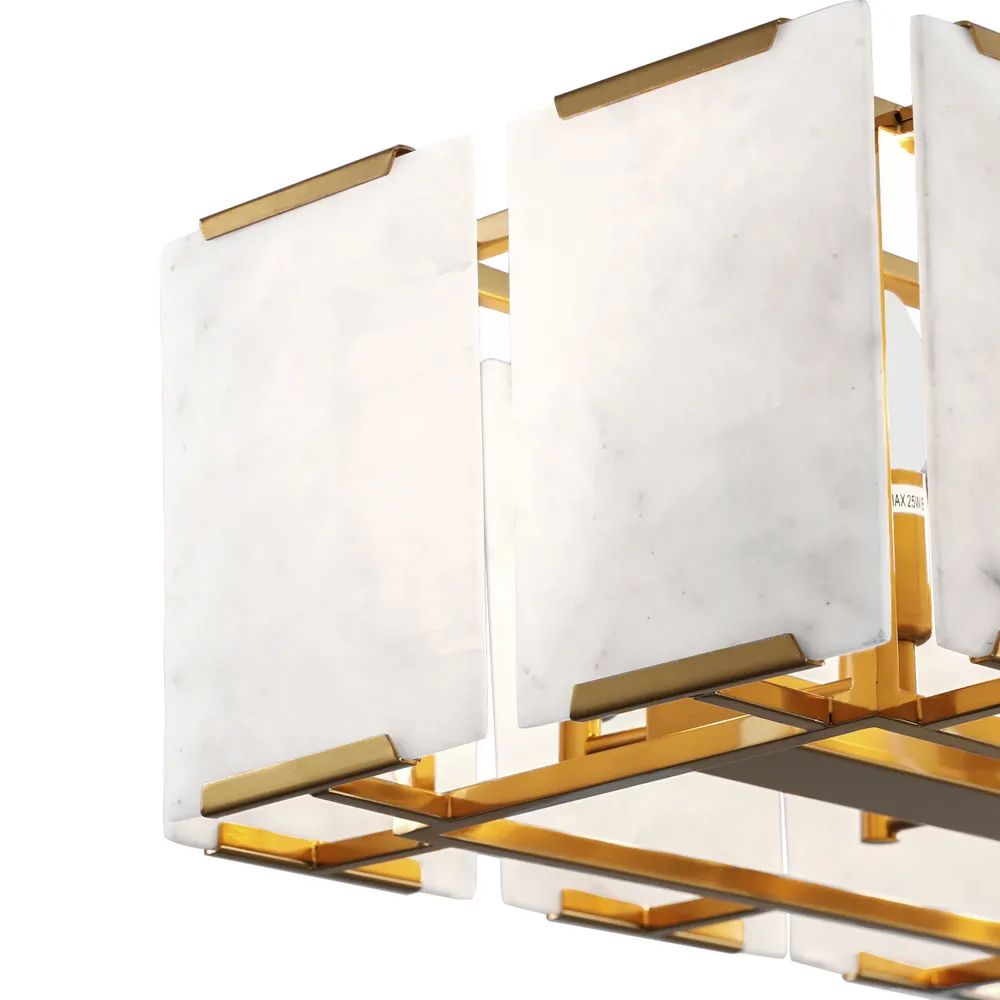 Cafe Lighting FLORENCE Pendant - 16 Light Alabaster Linear-Cafe Lighting-Ozlighting.com.au