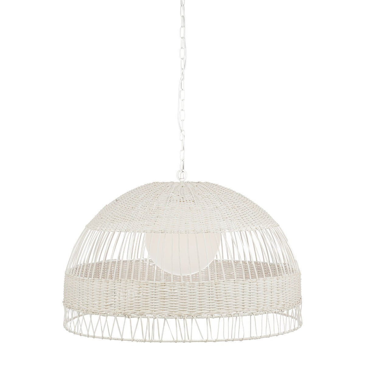 Cafe Lighting FORTALEZA Rattan Pendant - Large White-Cafe Lighting-Ozlighting.com.au