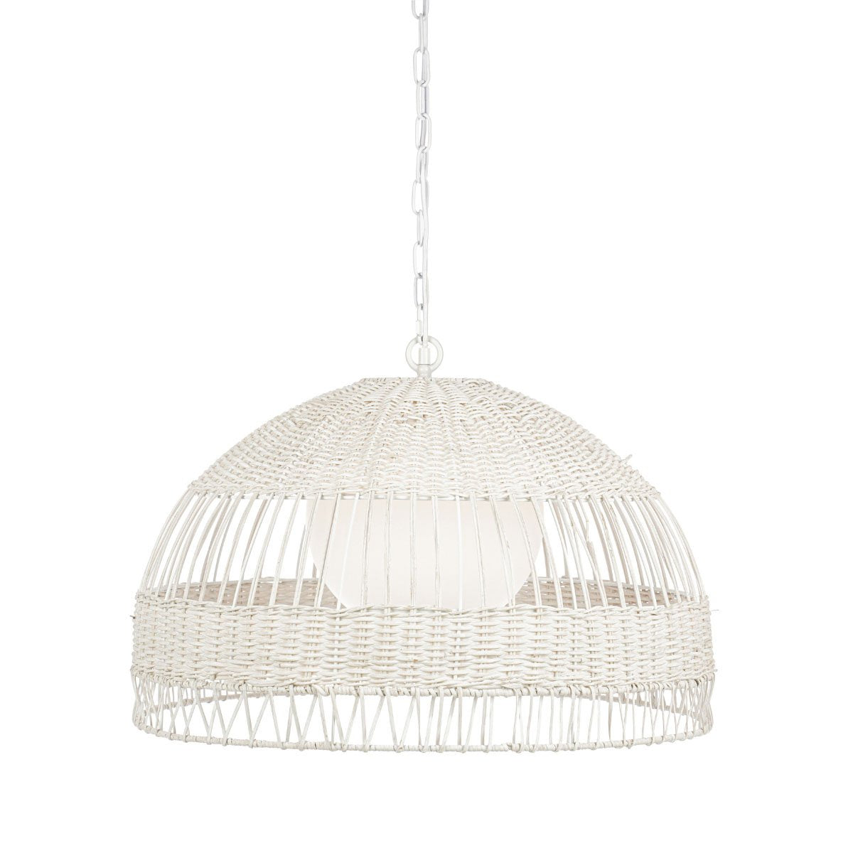 Cafe Lighting FORTALEZA Rattan Pendant - Medium White-Cafe Lighting-Ozlighting.com.au