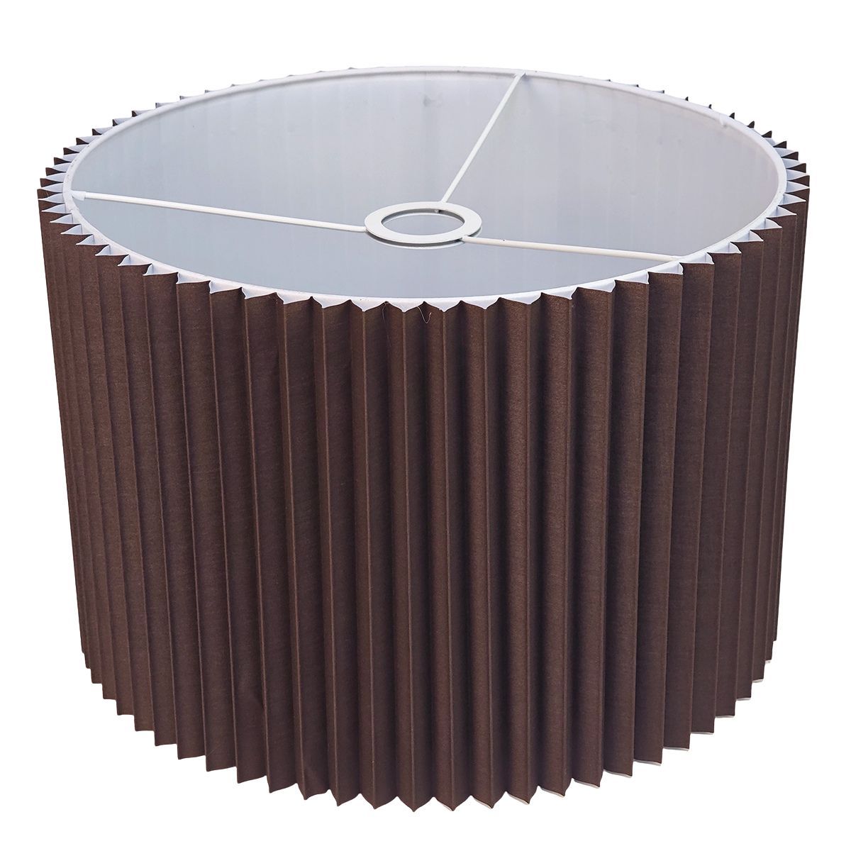 Cafe Lighting NINA Pleated Drum Shade - Medium Espresso-Cafe Lighting-Ozlighting.com.au
