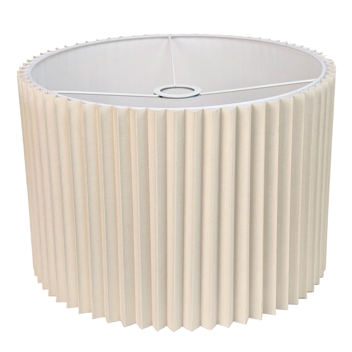 Cafe Lighting NINA Pleated Drum Shade - Medium Off White-Cafe Lighting-Ozlighting.com.au