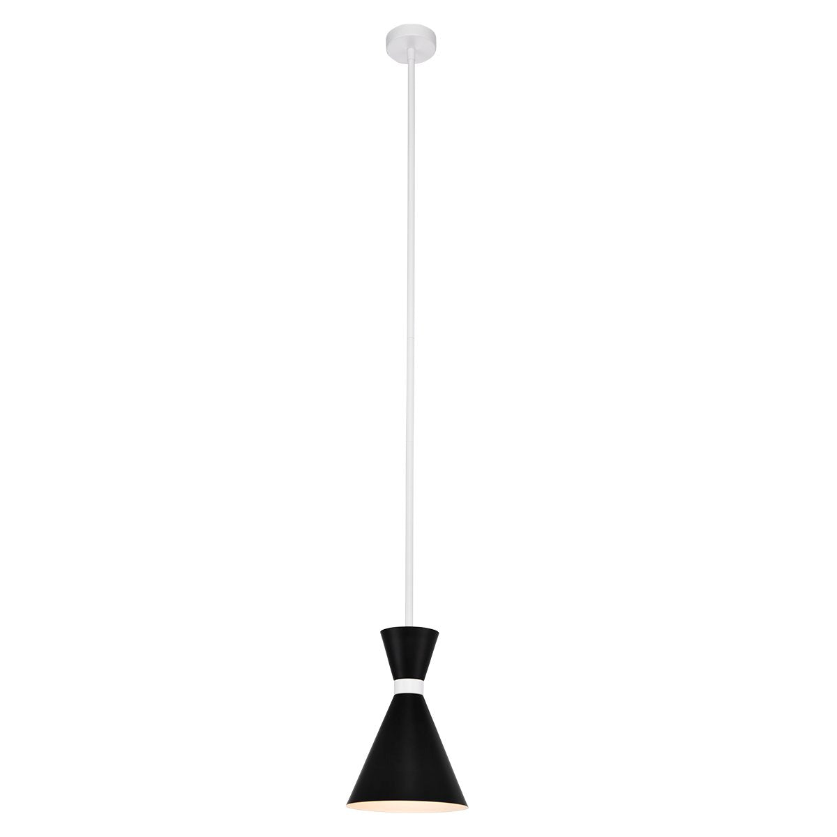 Cafe Lighting OSLO Pendant - Black with White-Cafe Lighting-Ozlighting.com.au