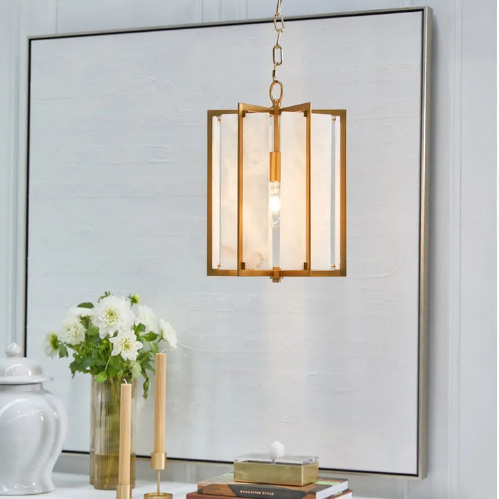 Cafe Lighting PALERMO - 1 Light Alabaster Pendant-Cafe Lighting-Ozlighting.com.au