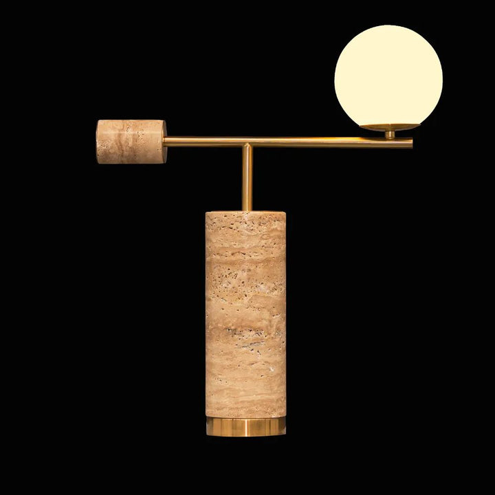 Cafe Lighting ZAMORA - 25W Travertine Table Lamp-Cafe Lighting-Ozlighting.com.au