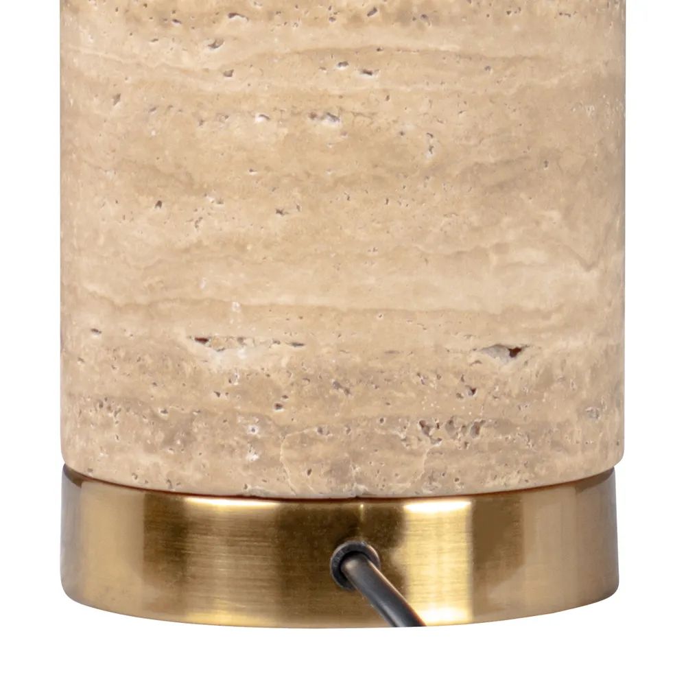 Cafe Lighting ZAMORA - 25W Travertine Table Lamp-Cafe Lighting-Ozlighting.com.au