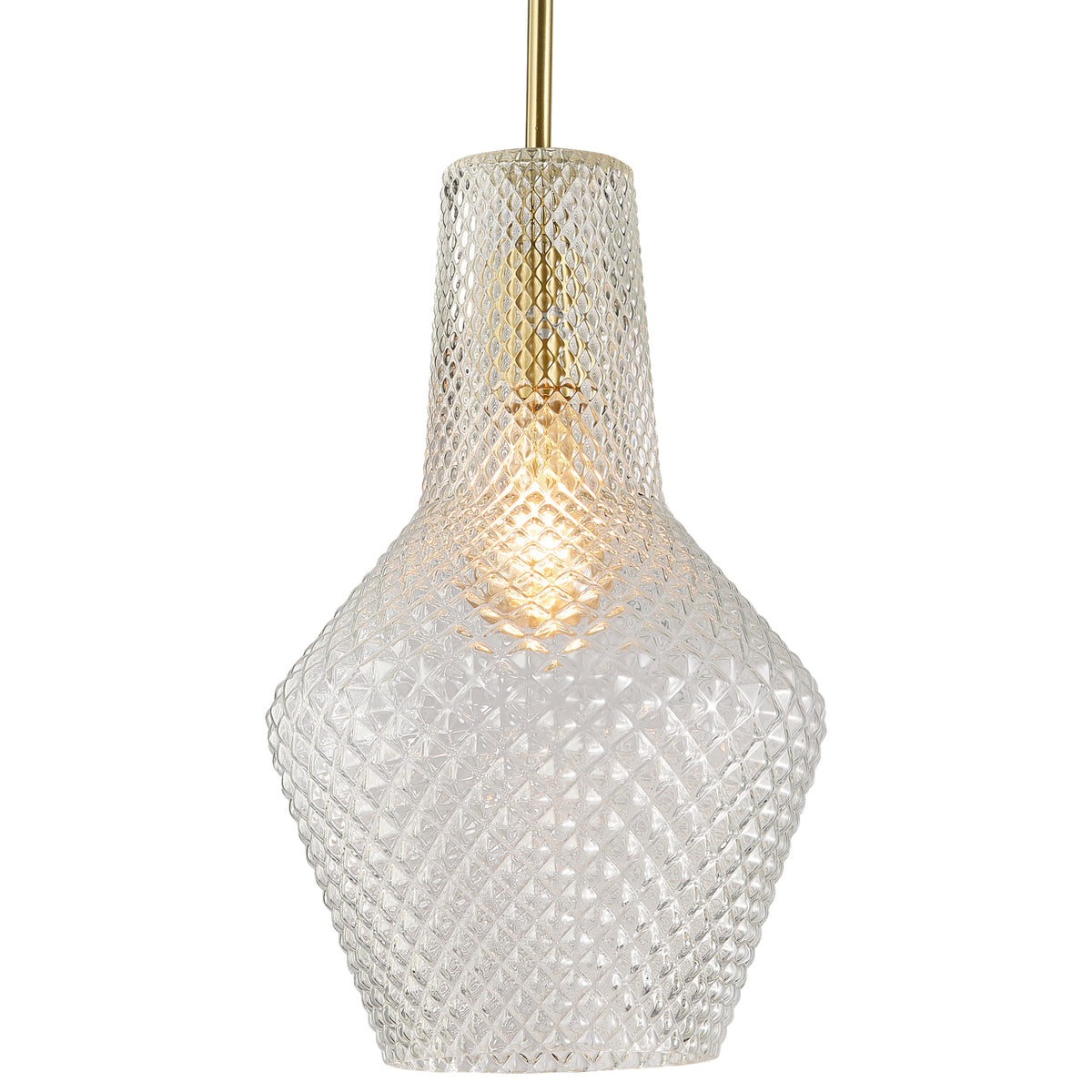 Calibo Avian Diamond Cut Glass Pendant - 1 Light-Calibo-Ozlighting.com.au