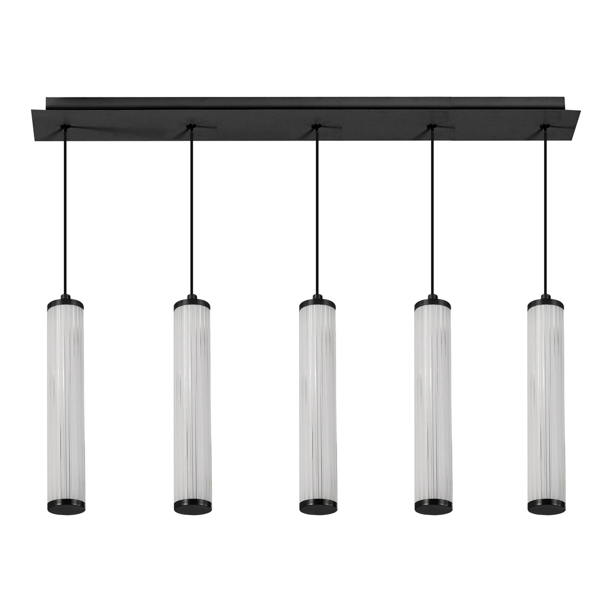 Calibo Charm Modern Fluted 5 Light Linear Pendant-Calibo-Ozlighting.com.au