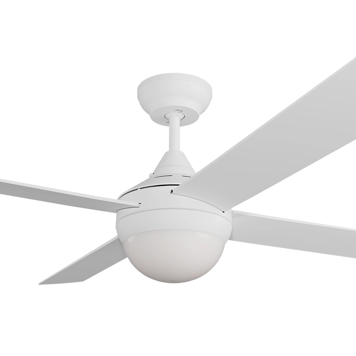 Calibo Heron AC Ceiling Fan - 48" (1220mm) Indoor/Outdoor, E27 Light, White-Calibo-Ozlighting.com.au