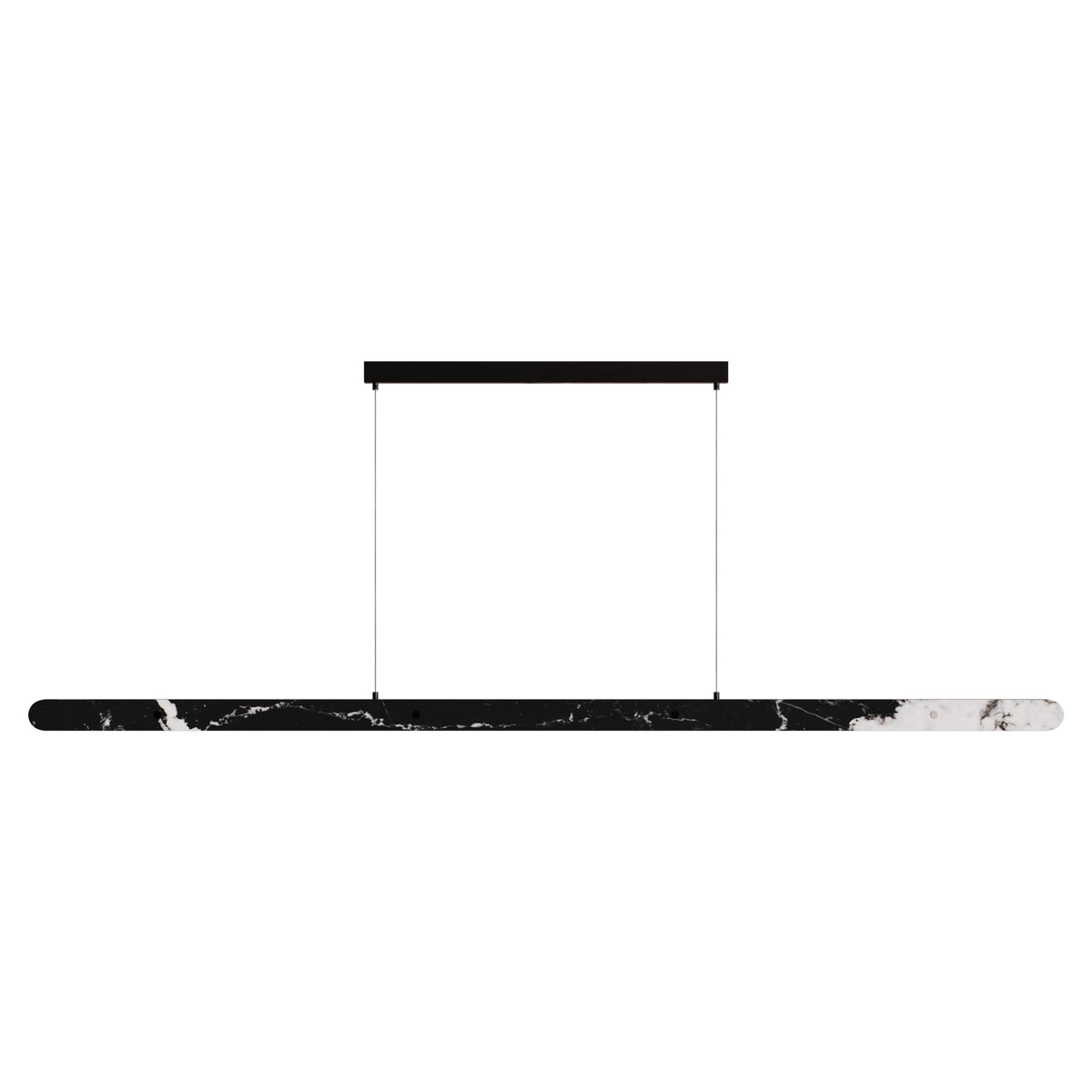 Calibo Lanner LED Linear Pendant - 2000mm Crafted Marble, Black-Calibo-Ozlighting.com.au