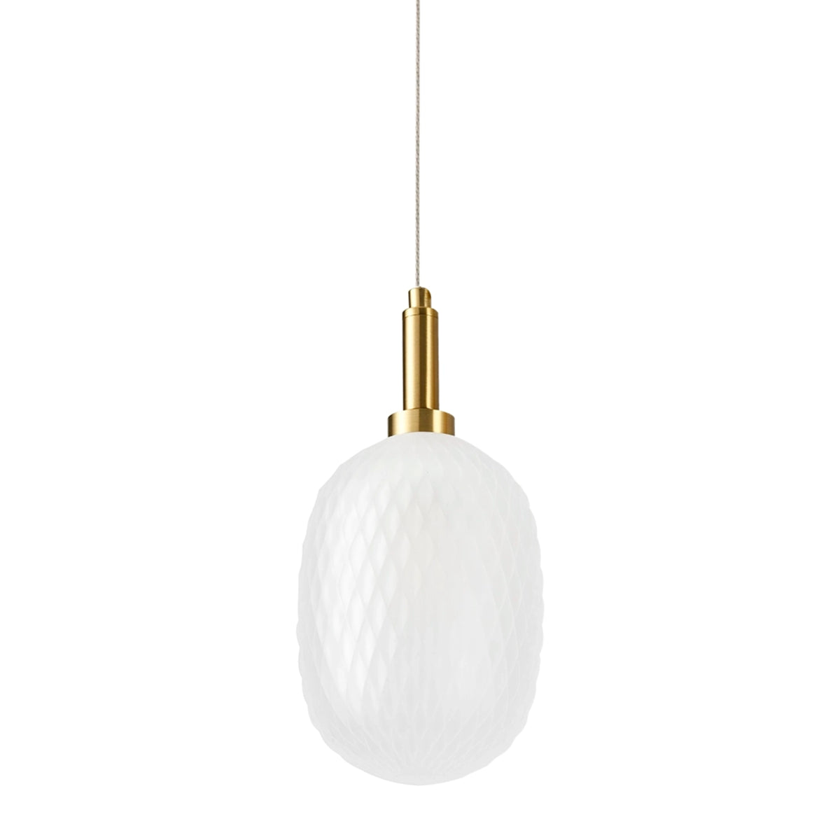 Calibo Lark Diamond Pattern 124mm Glass Pendant-Calibo-Ozlighting.com.au