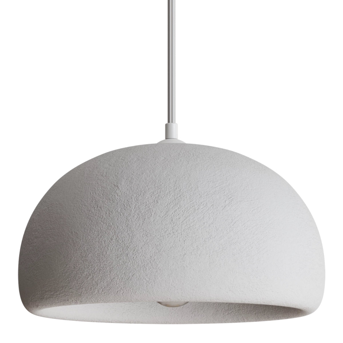 Calibo Passerine Wabi Sabi Pendant - 310mm Textured Dome, White-Calibo-Ozlighting.com.au