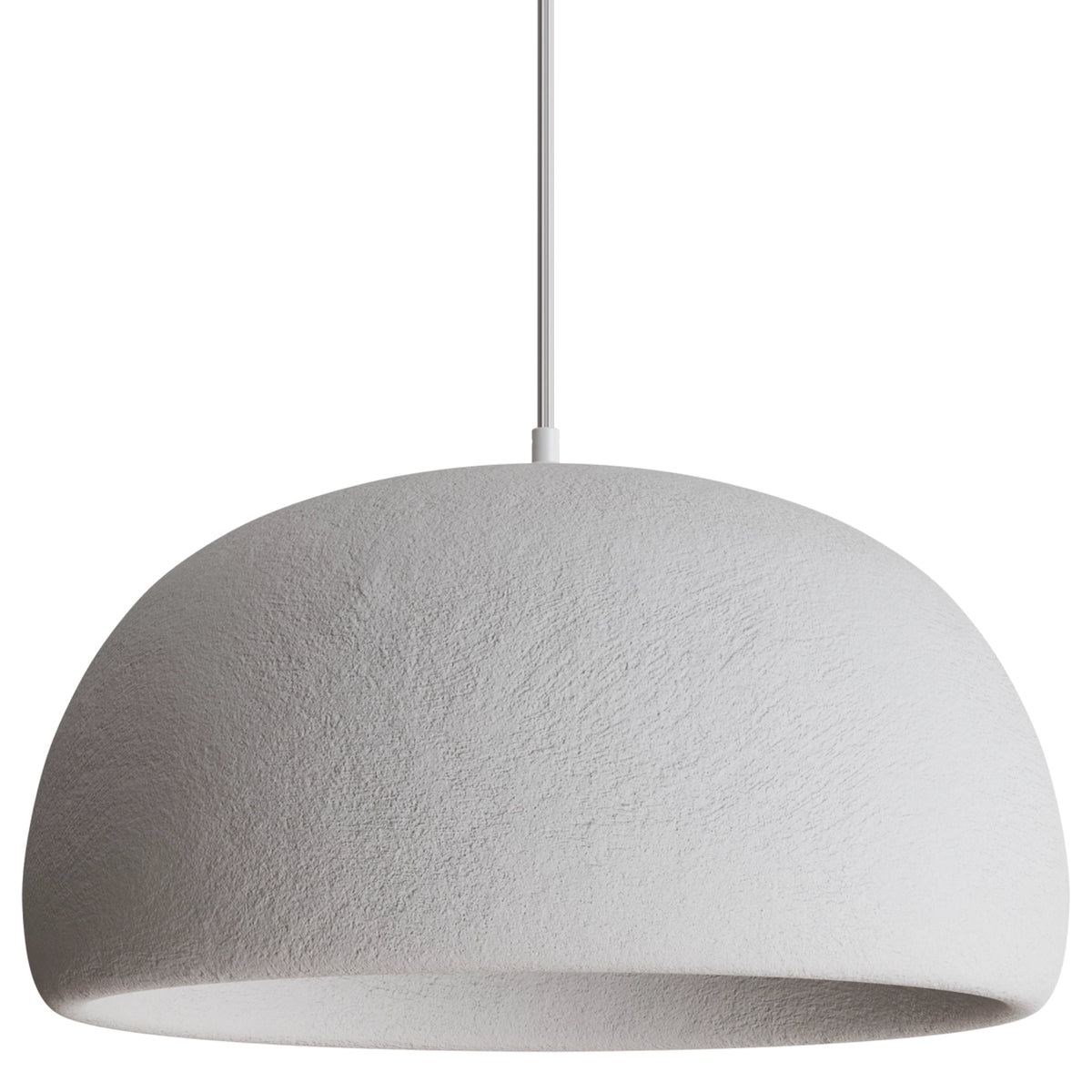 Calibo Passerine Wabi Sabi Pendant - 500mm Textured Dome, White-Calibo-Ozlighting.com.au
