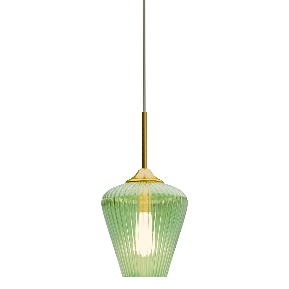 Calibo Ribbon Pendant Light - Fluted Glass 230mm-Calibo-Ozlighting.com.au