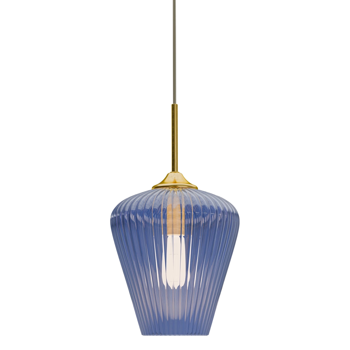Calibo Ribbon Pendant Light - Fluted Glass 280mm-Calibo-Ozlighting.com.au
