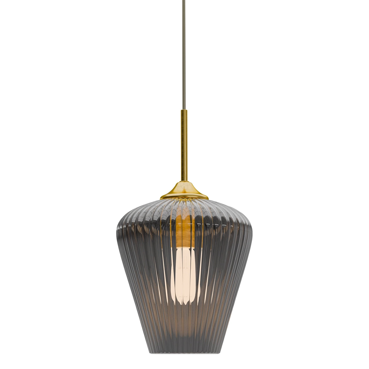Calibo Ribbon Pendant Light - Fluted Glass 280mm-Calibo-Ozlighting.com.au
